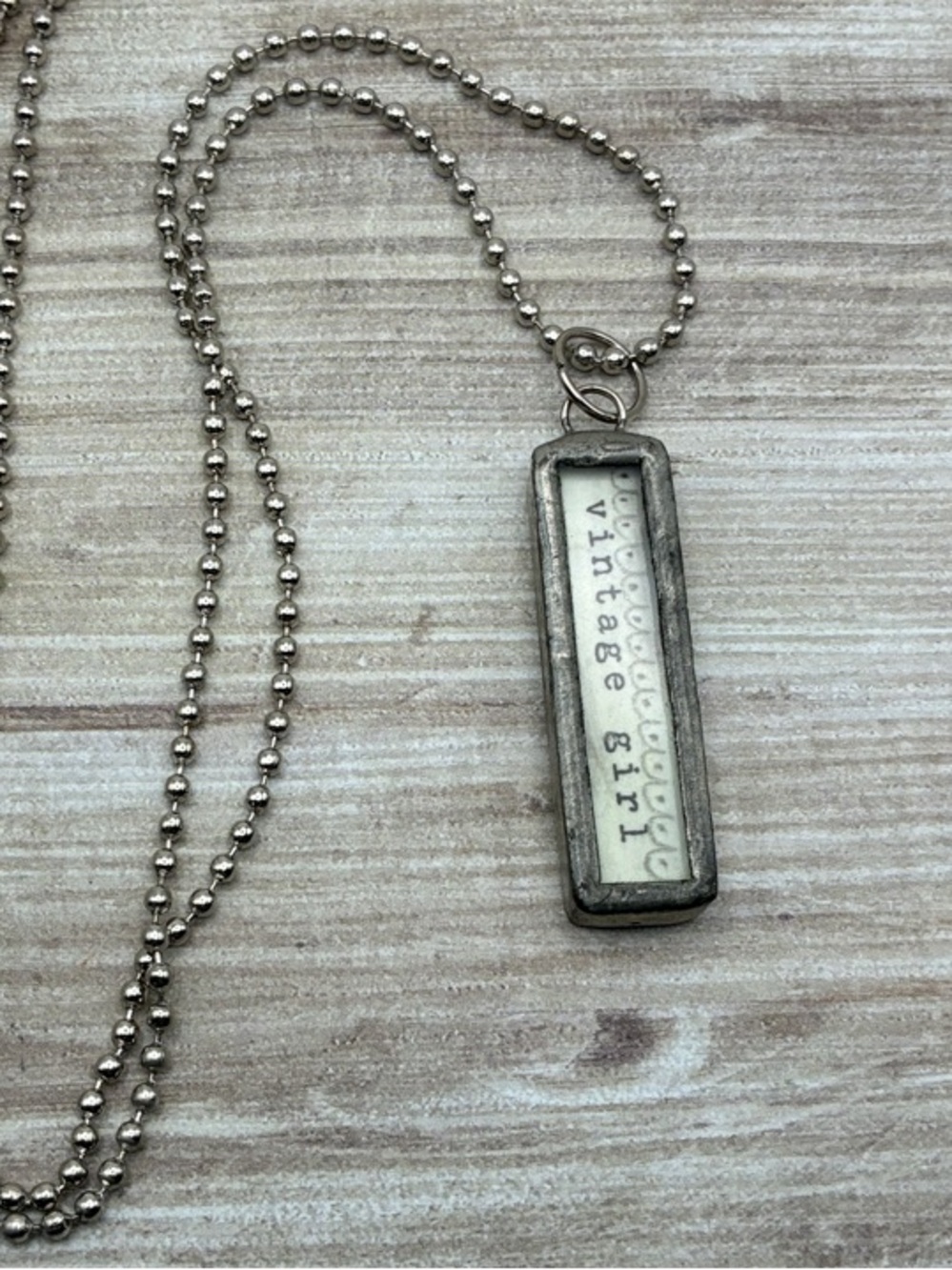 Vintage Girl Silver-Tone Pendant Necklace